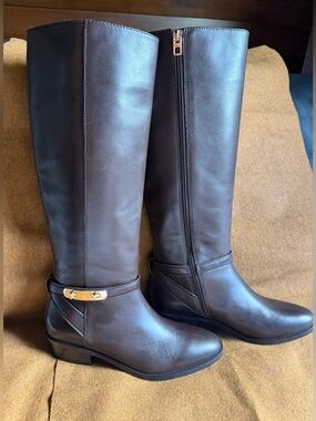 COACH - AS/IS - Caroline Leather Boots - Never Worn - Sole Needs Repair